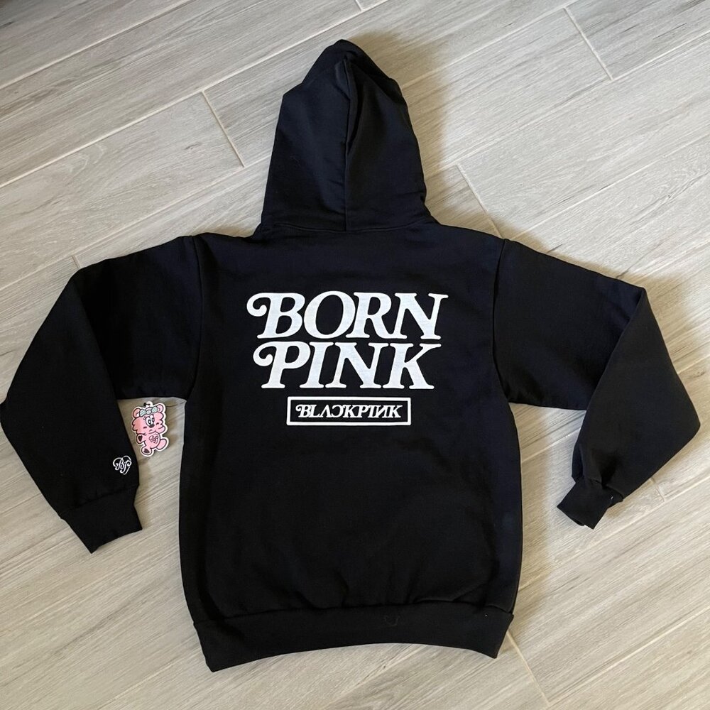 NWT *RARE* VERDY x BLACKPINK BORN PINK AMEX TOUR BLACK HOODIE SZ SMALL